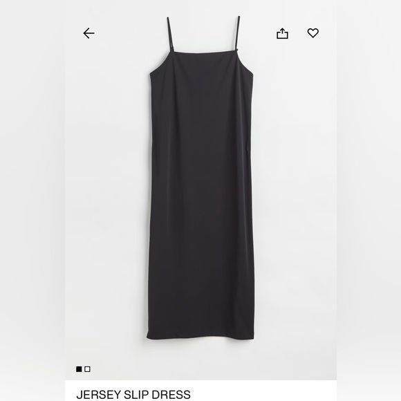 H&M Black Jersey Slip Dress - Picture 1 of 8
